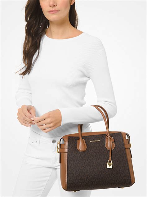 michael kors mercer medium belted satchel|mk mercer medium.